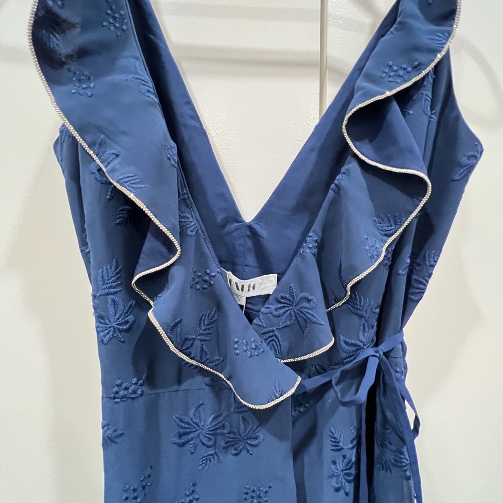 Blue wrap dress from ASOS with tags.